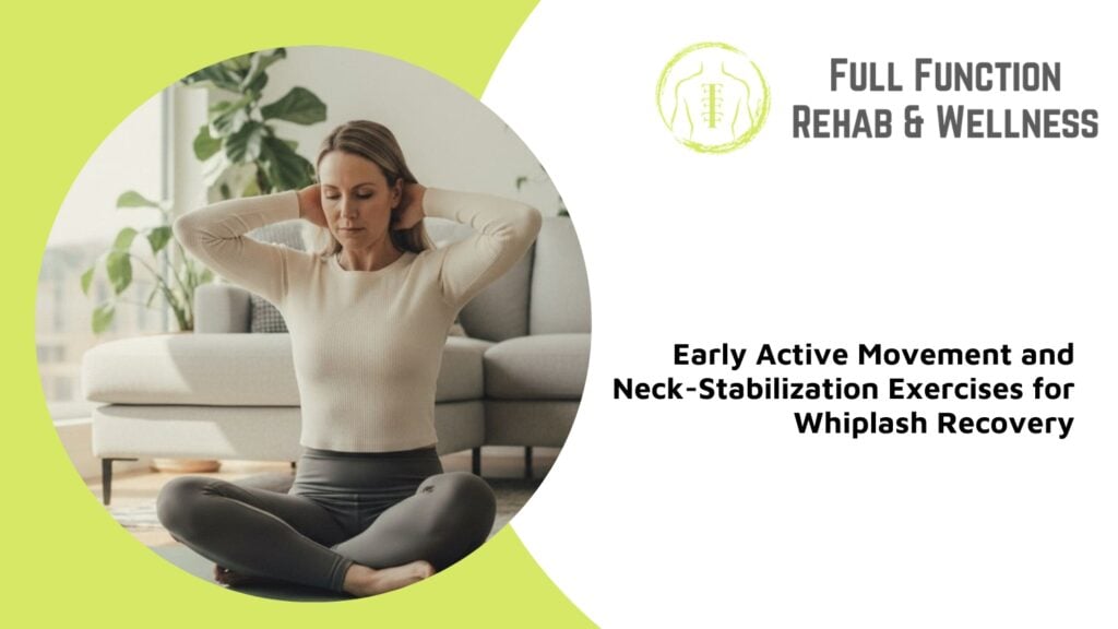 early active movement neck stabilization exercises whiplash recovery