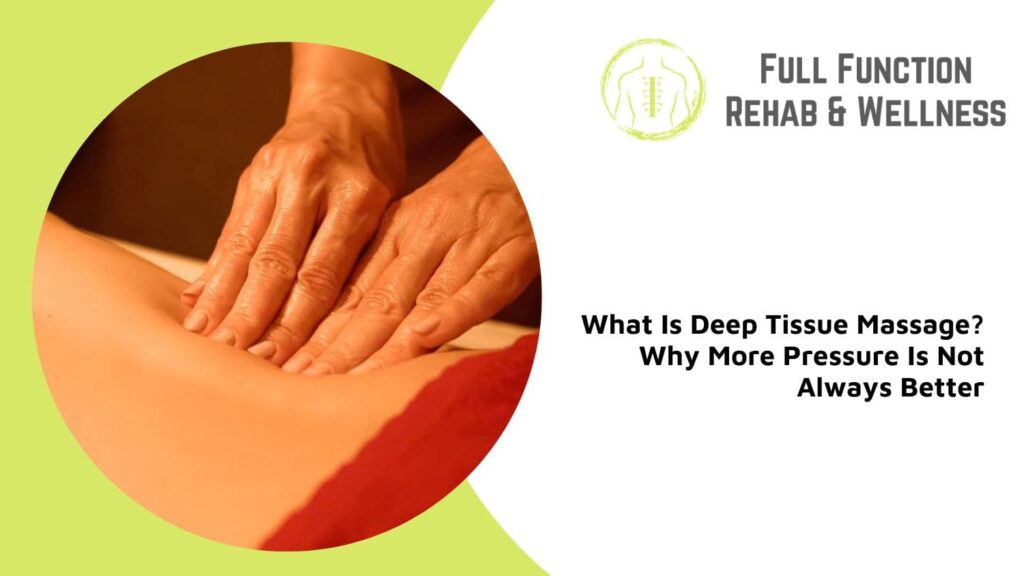what is deep tissue massage pressure pain relief woodbridge